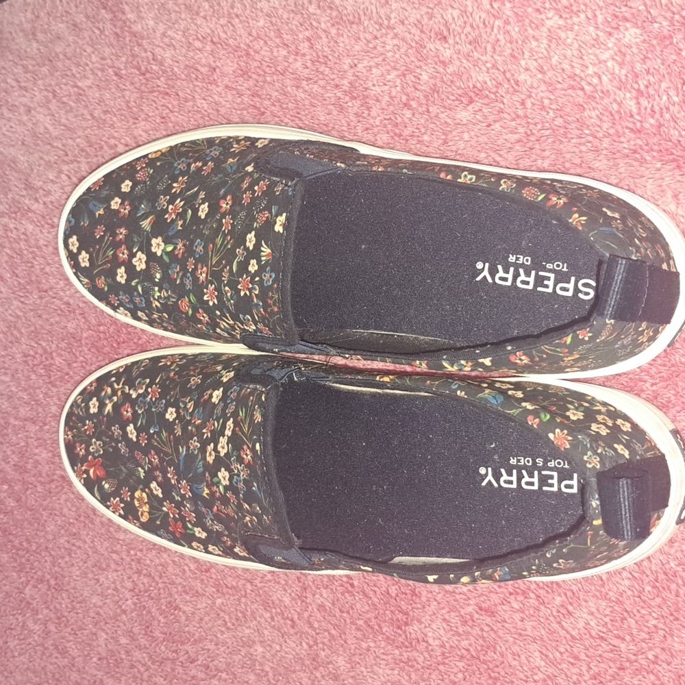 RESERVED DONT BUY - Floral Sperry Slip On Sneakers size 9